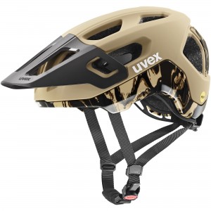 Kask rowerowy Uvex React MIPS - beżowo-czarny 1