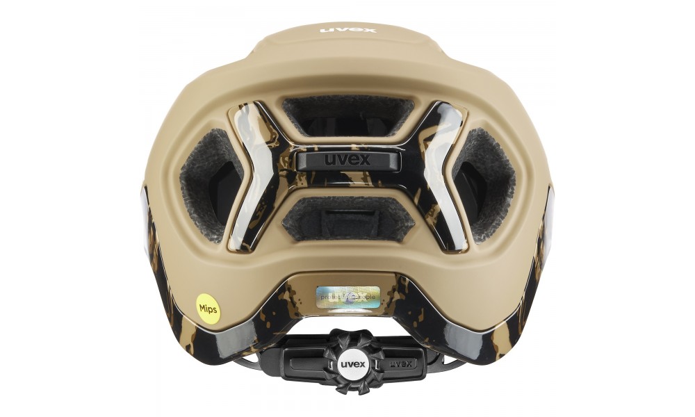 Kask rowerowy Uvex React MIPS - beżowo-czarny