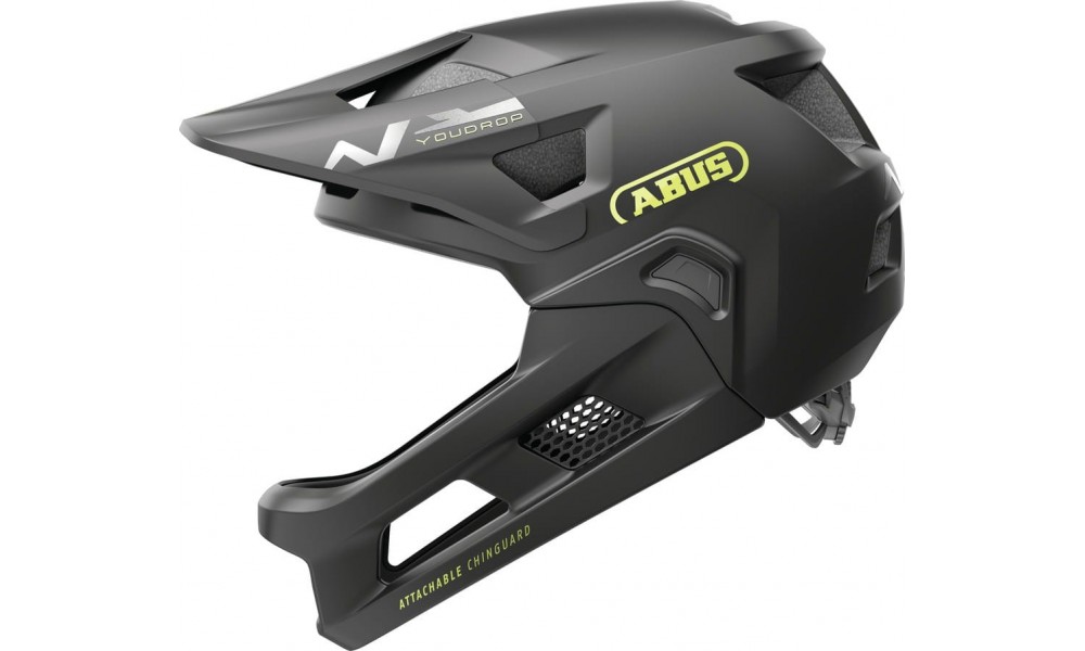 Kask dziecięcy Abus YouDrop FF Full Face MTB - czarny