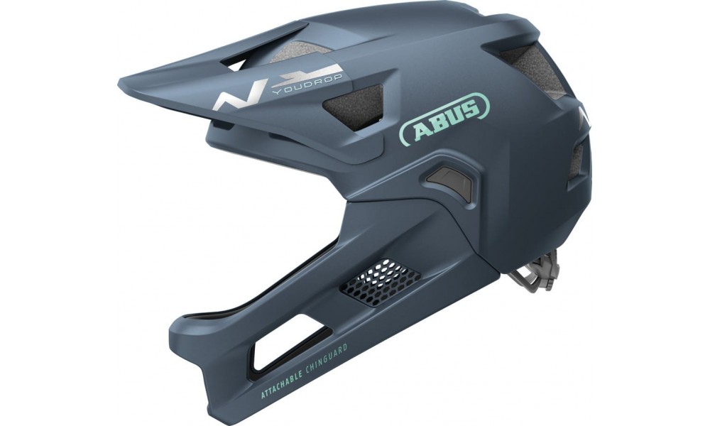 Kask dziecięcy Abus YouDrop FF Full Face MTB - granatowy