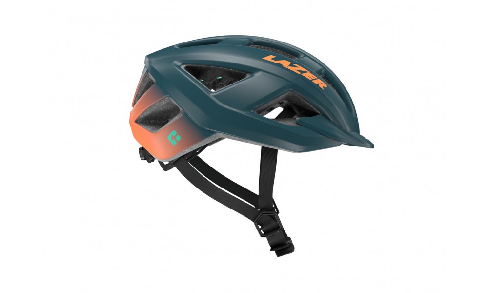 Kask rowerowy Lazer Cerro KC CE-CPSC - niebiesko-pomarańczowy