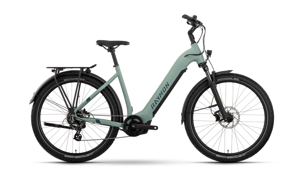 Rower trekkingowy elektryczny R-Raymon Tourray Select Wave - miętowy