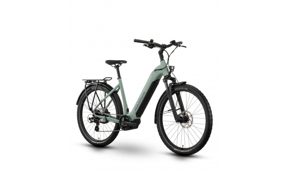 Rower trekkingowy elektryczny R-Raymon Tourray Select Wave - miętowy