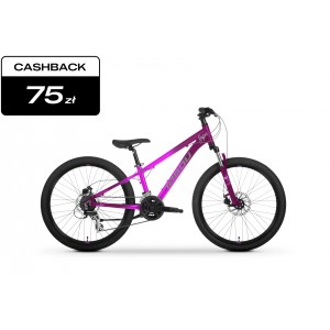 Rower młodzieżowy Tabou Supergirl 24 1.0 2025 - różowo-fioletowy