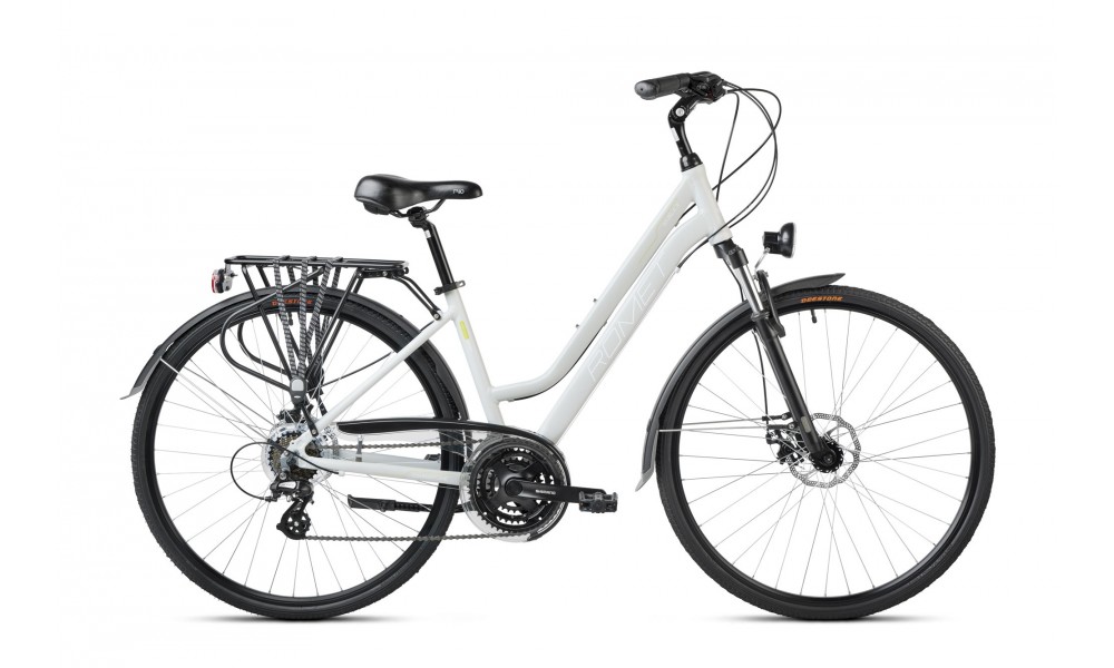 Rower trekkingowy Romet Gazela 2  - szary-żółty