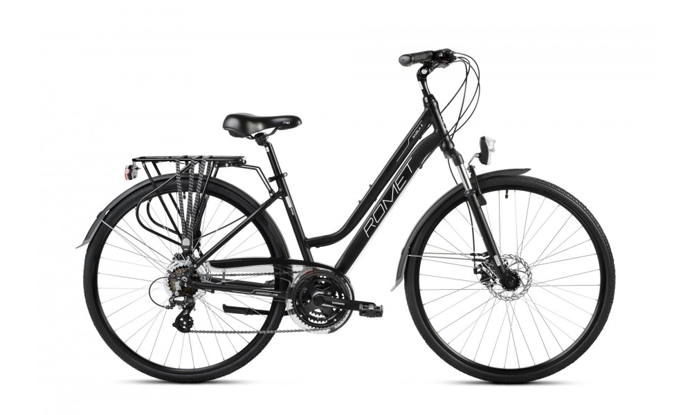 Rower trekkingowy Romet Gazela 2  - biały-czarny