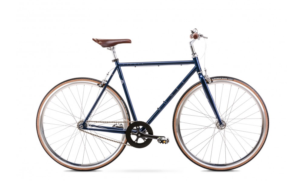 Rower miejski Romet Wicher Skid  - granatowy