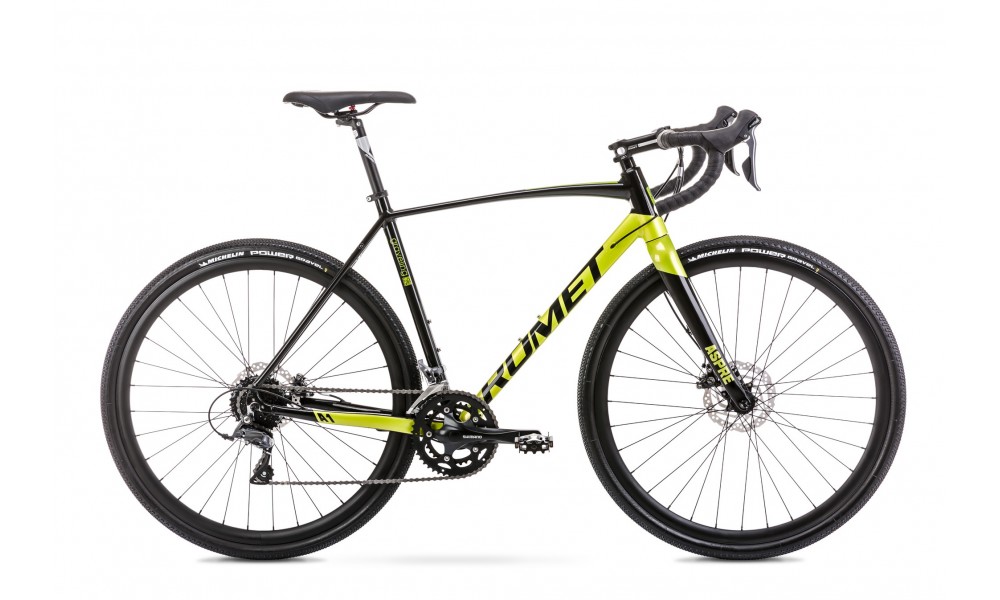 Rower gravel Romet Aspre 1 Limited  - czarno-seledynowy