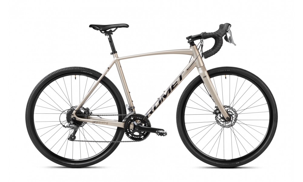 Rower gravel Romet Aspre 1  - szampańsko-czarny