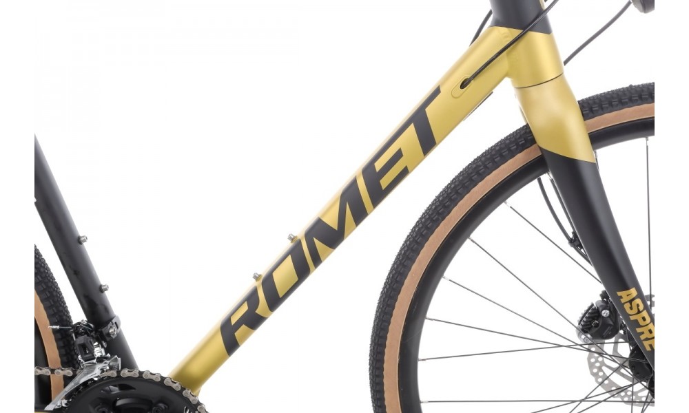 Rower gravel Romet Aspre 2  PJ - czarno-złoty