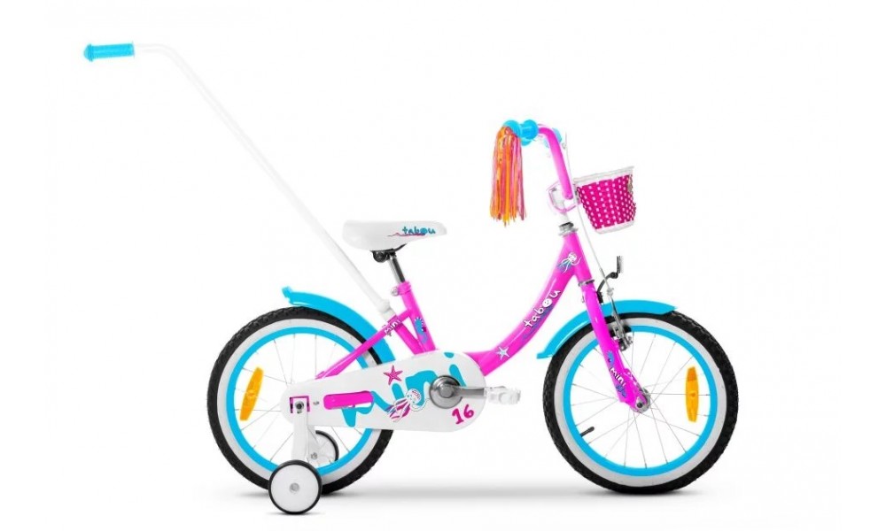 Rower dziecięcy Tabou Mini Alu 14  - różowo-niebieski