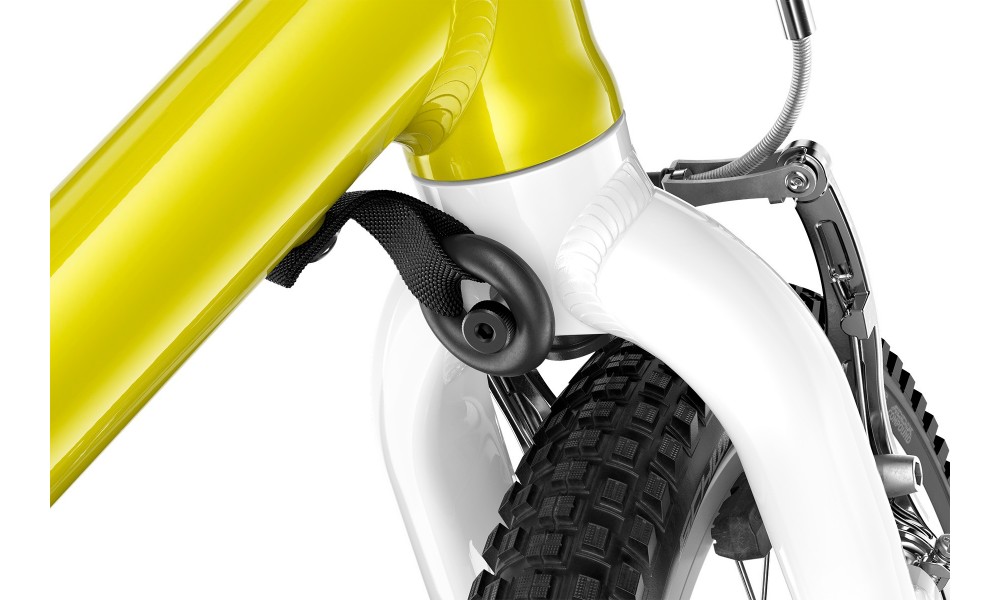 Rower dziecięcy Woom 2 14"  + podpórka Leggie S - zielony-żółty