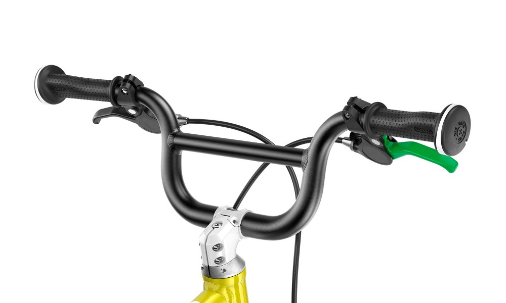 Rower dziecięcy Woom 2 14"  + podpórka Leggie S - zielony-żółty