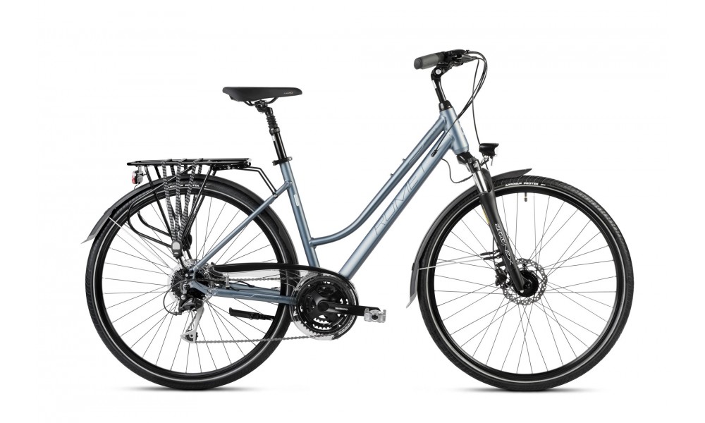 Rower trekkingowy Romet Gazela 6 - grafitowy-czarny