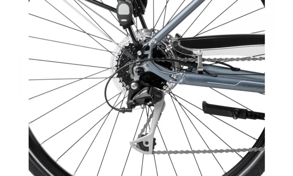 Rower trekkingowy Romet Gazela 6 - grafitowy-czarny