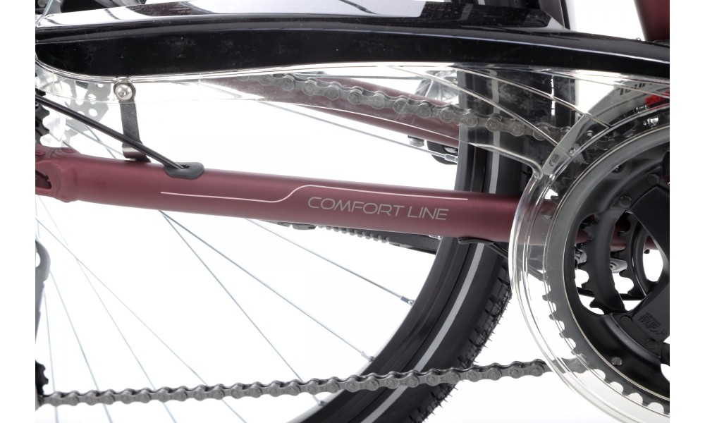 Rower trekkingowy Romet Gazela 6 - bordowo-różowy