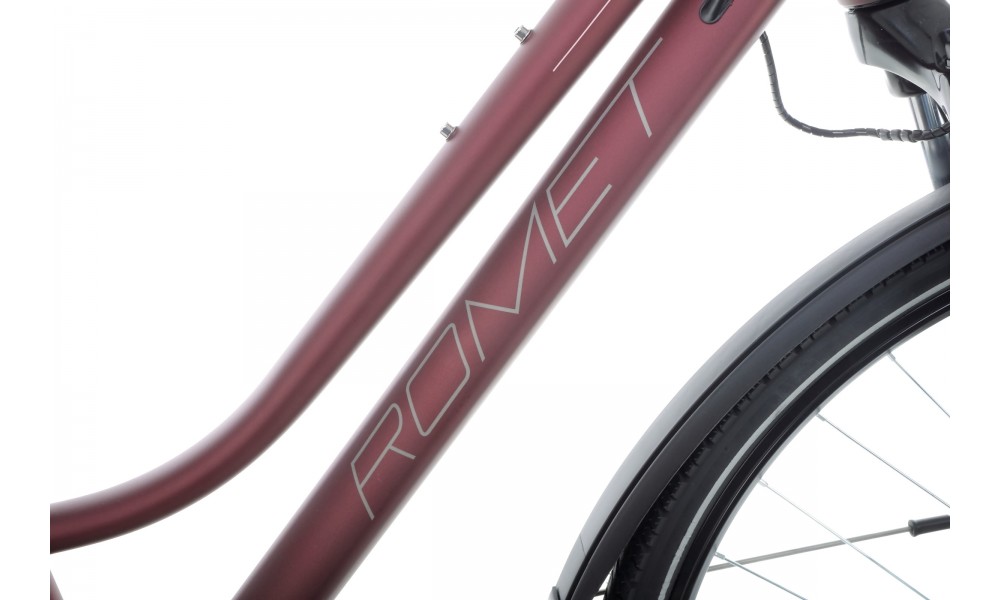 Rower trekkingowy Romet Gazela 6 - bordowo-grafitowy