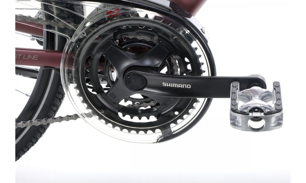 Rower trekkingowy Romet Gazela 6 - bordowo-grafitowy