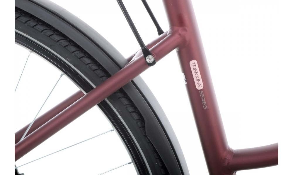 Rower trekkingowy Romet Gazela 6 - bordowo-grafitowy
