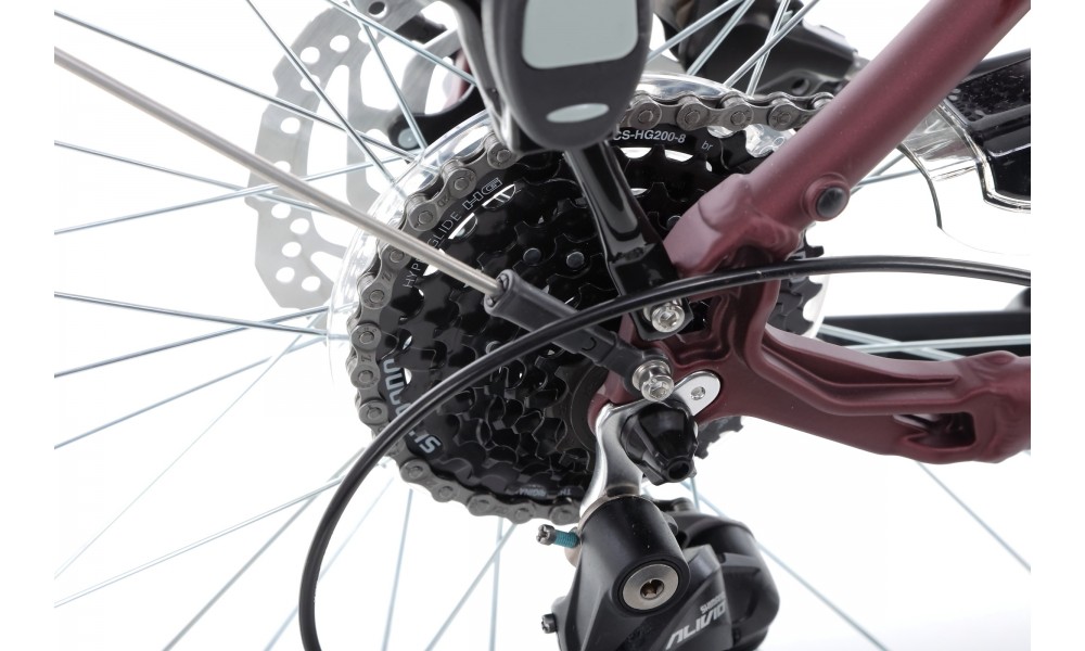 Rower trekkingowy Romet Gazela 6 - bordowo-grafitowy