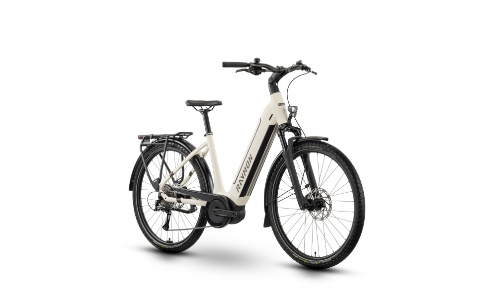 Rower miejski elektryczny R-Raymon Metmo - kremowy