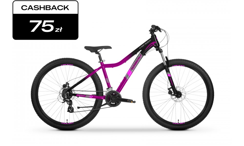 Rower młodzieżowy Tabou Venom 3.0 W 27,5 025 - czarno-fioletowy