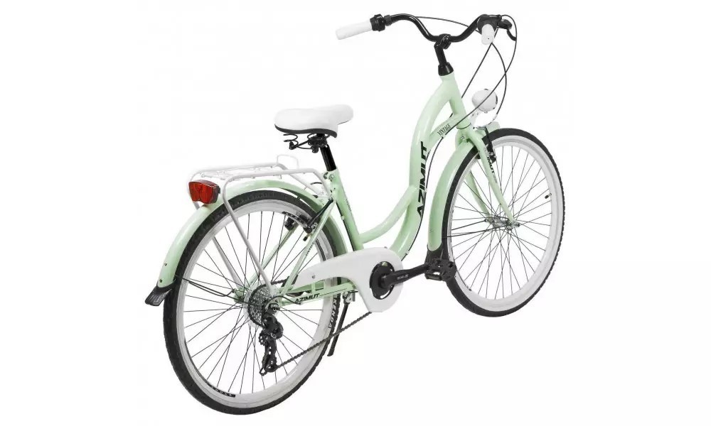 Rower miejski Azimut Vintage 26 TX7 - miętowo-biały