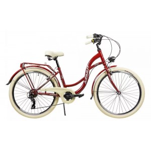 Rower miejski Azimut Vintage 26 TX7 - bordowo-biały 1