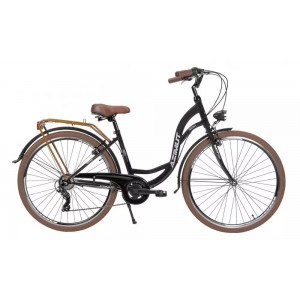 Rower miejski Azimut Vintage 28 TX7 - czarno-beżowy 1