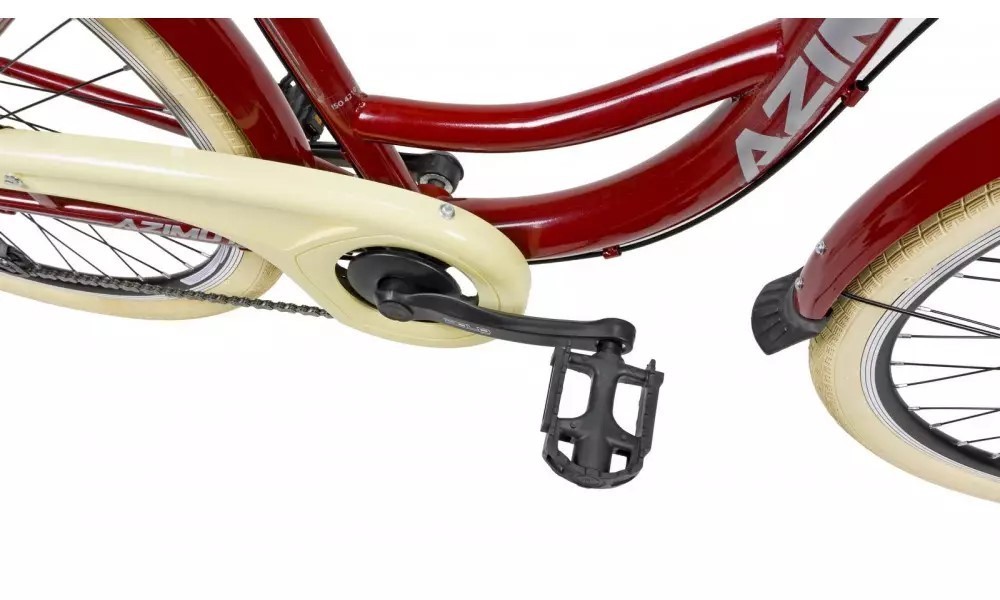 Rower miejski Azimut Vintage 28 TX7 - bordowo-biały