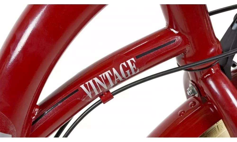 Rower miejski Azimut Vintage 28 TX7 - bordowo-biały