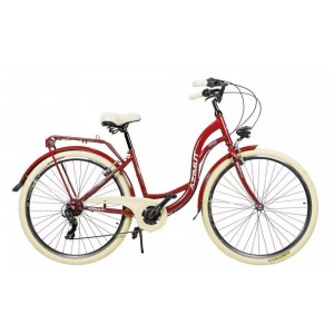 Rower miejski Azimut Vintage 28 TX7 - bordowo-biały 1
