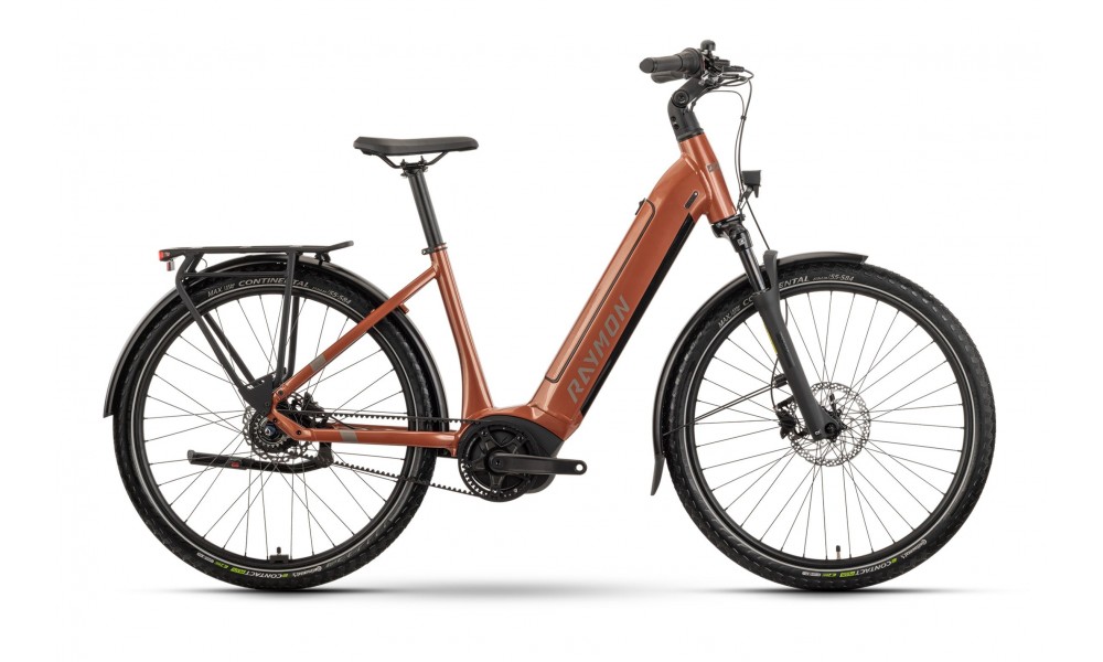 Rower miejski elektryczny R-Raymon Metmo FW - miedziany