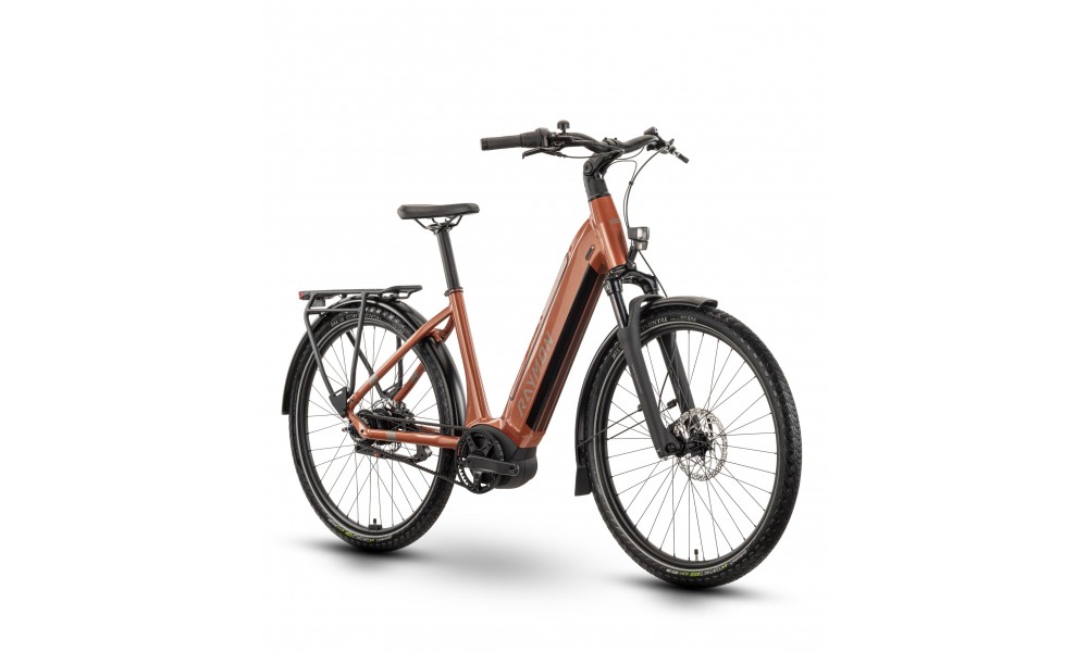 Rower miejski elektryczny R-Raymon Metmo FW - miedziany