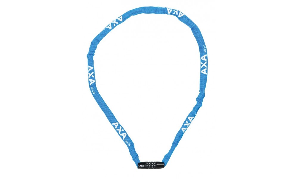 Zamek rowerowy AXA Chain Rigid RCC 120cm/35mm szyfr - niebieski