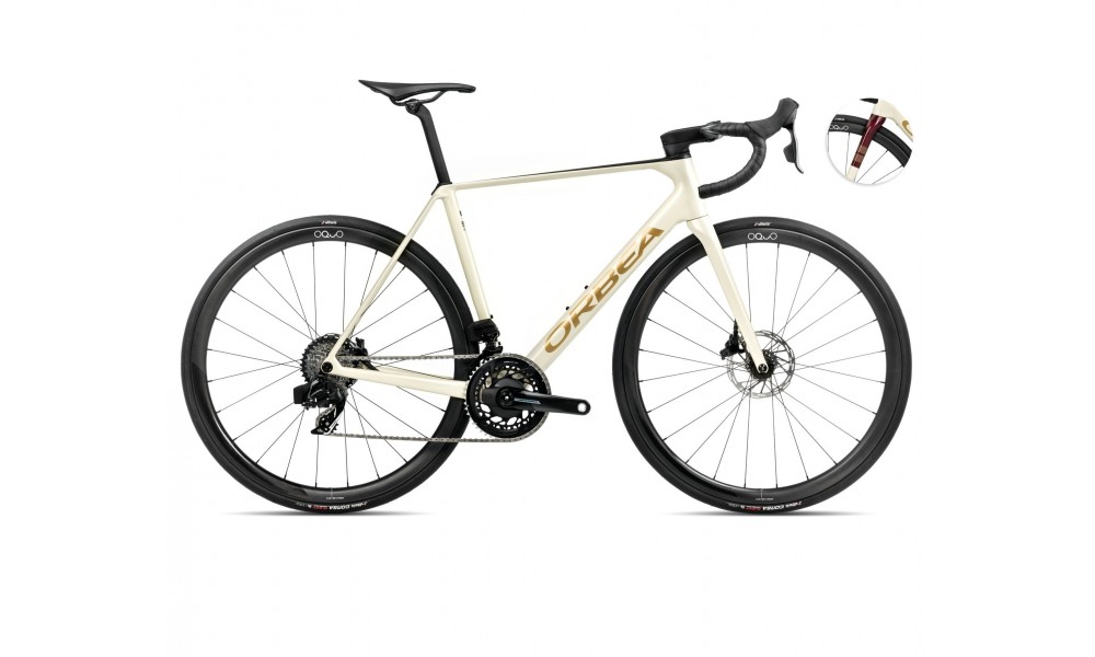 Rower szosowy Orbea Orca M21eTEAM PWR 2025 - biało-bordowy