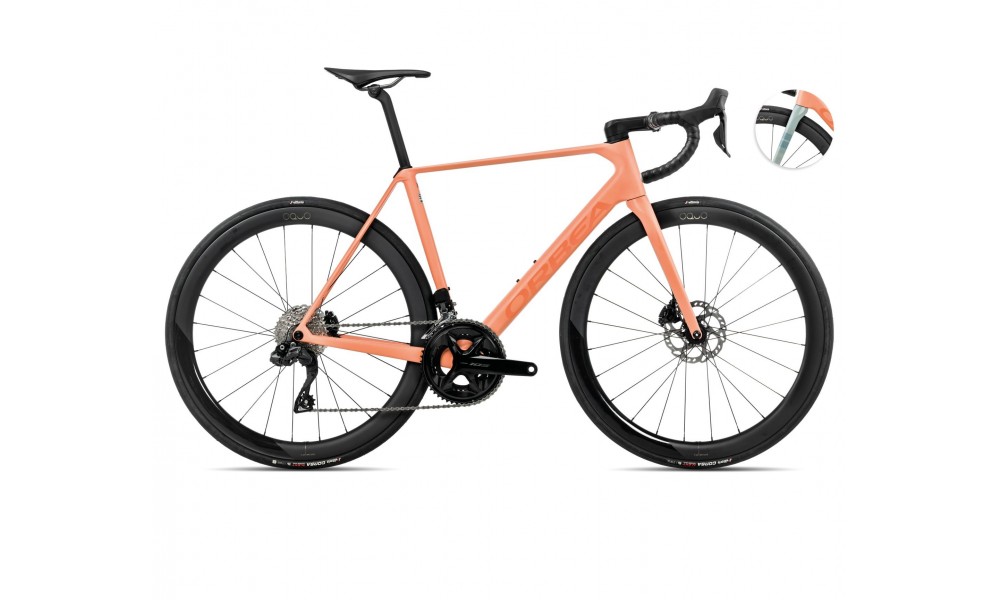 Rower szosowy Orbea Orca M30iLTD PWR 2025 - pomarańczowo-niebieski