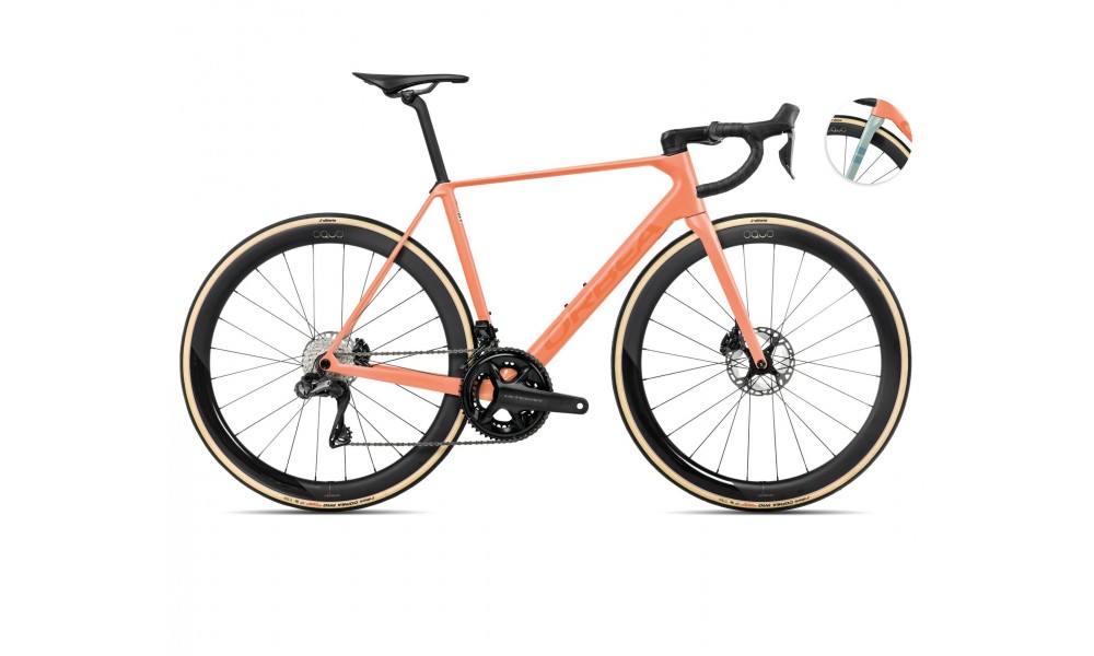 Rower szosowy Orbea Orca M20iLTD PWR 2025 - pomarańczowo-niebieski