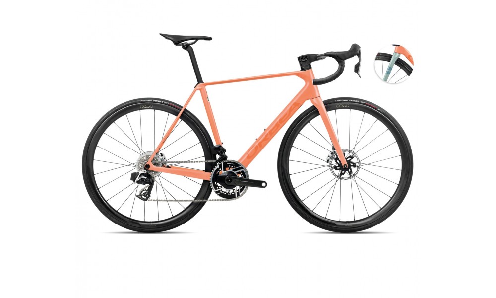 Rower szosowy Orbea Orca M11eLTD PWR 2025 - pomarańczowo-niebieski