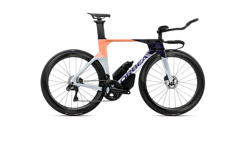 Rower triathlonowy Orbea Ordu M20iLTD 2025 - srebrno-fioletowo-pomarańczowy