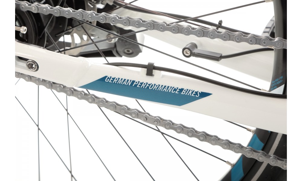 Rower miejski elektryczny R-Raymon CityRay E 7.0 CB - biało-czarny