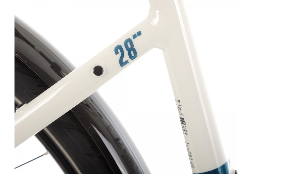 Rower miejski elektryczny R-Raymon CityRay E 7.0 CB - biało-czarny