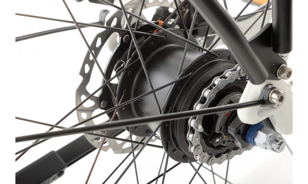 Rower miejski elektryczny R-Raymon CityRay E 7.0 CB - biało-czarny