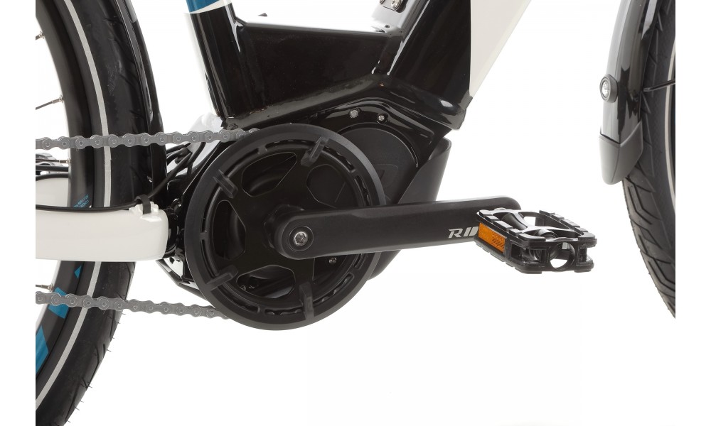 Rower miejski elektryczny R-Raymon CityRay E 7.0 CB - biało-czarny