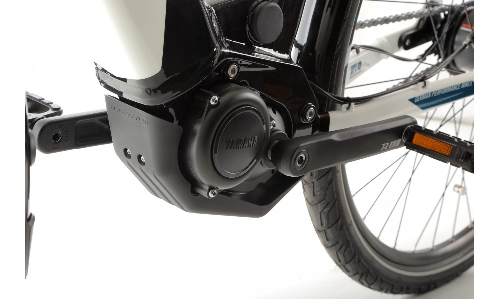 Rower miejski elektryczny R-Raymon CityRay E 7.0 CB - biało-czarny