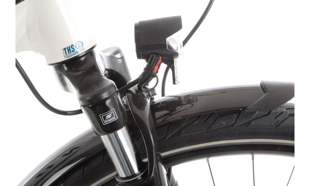 Rower miejski elektryczny R-Raymon CityRay E 7.0 CB - biało-czarny