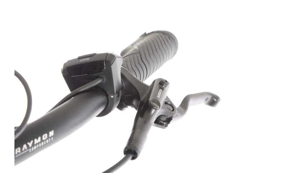 Rower miejski elektryczny R-Raymon CityRay E 7.0 CB - biało-czarny