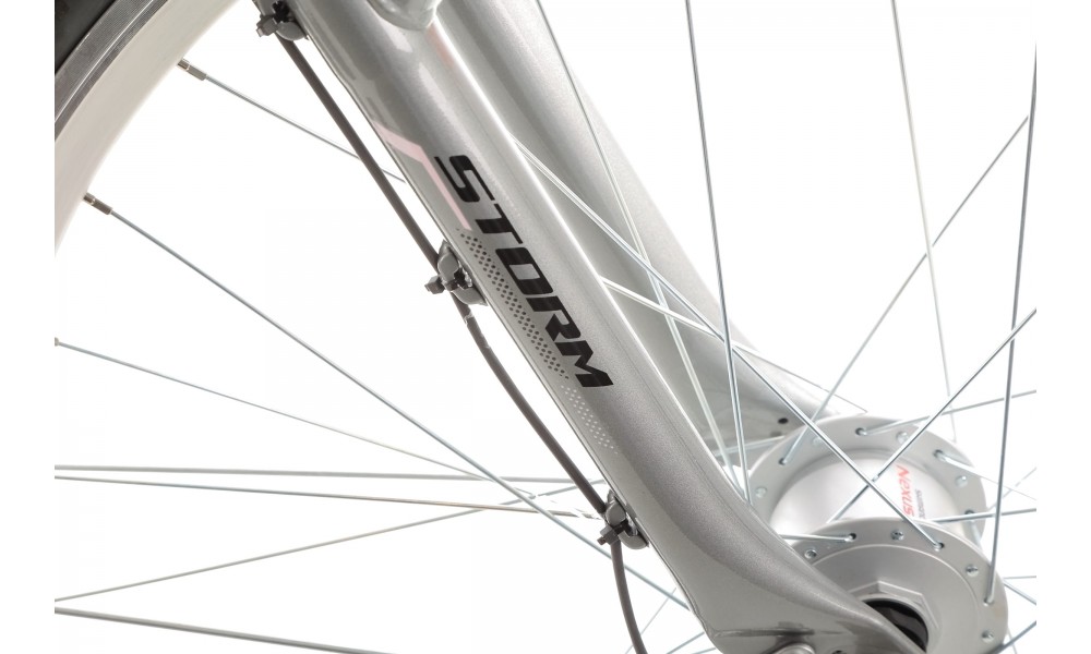 Rower trekkingowy Storm Marathon 4.0 Lady - srebrno-różowy