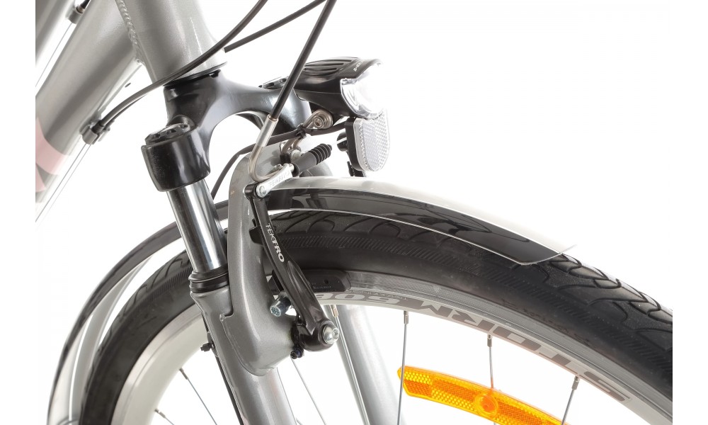 Rower trekkingowy Storm Marathon 4.0 Lady - srebrno-różowy