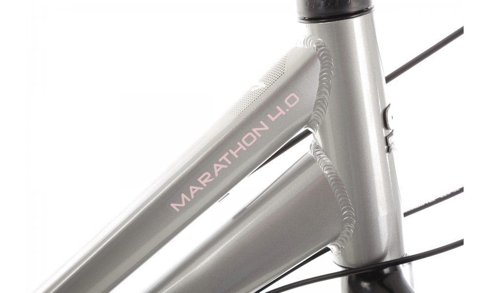 Rower trekkingowy Storm Marathon 4.0 Lady - srebrno-różowy